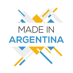 Made in Argentina, vector illustration.
