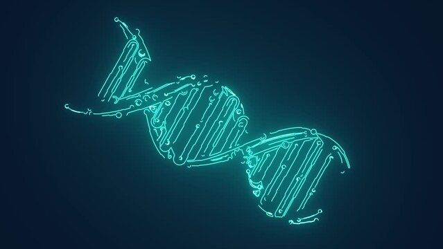 Human DNA research with futuristic effect showing bio technology