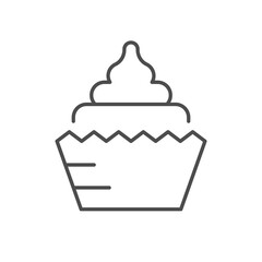 Cake or cupcake line icon