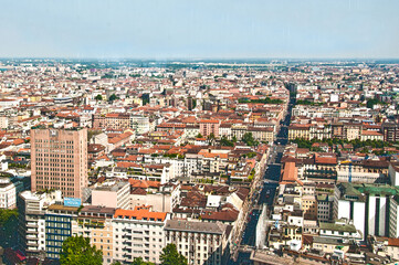 Fototapeta premium Milano dall'alto