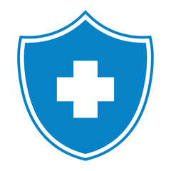 Obraz premium cross in shield medical