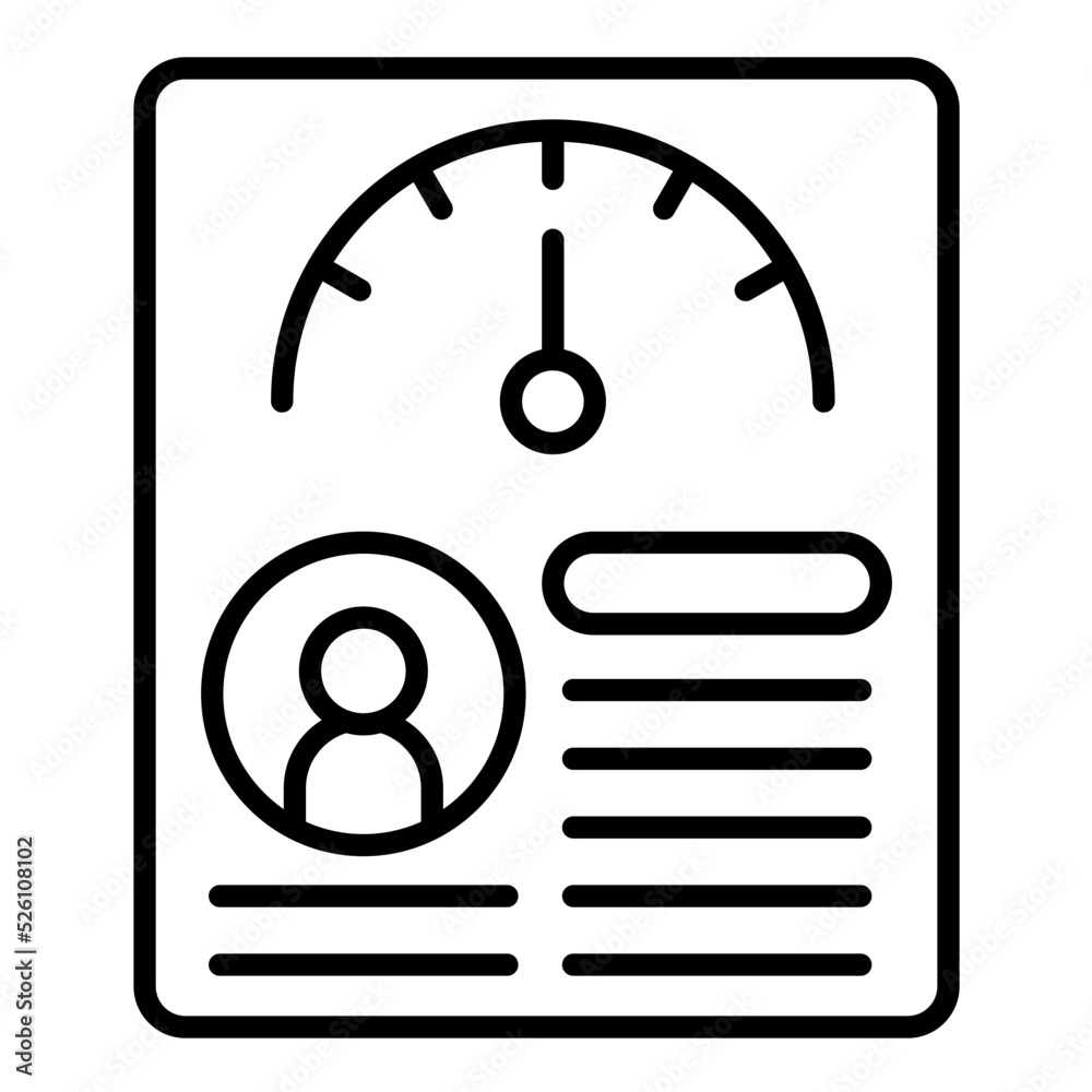 Canvas Prints Business Credit Score Line Icon