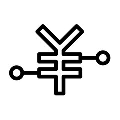 Fototapeta premium Digital Yuan