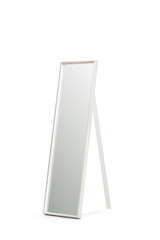 Dressing mirror with a white frame