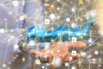 diagram Futuristic wave, Futuristic data stream