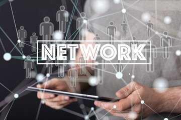 Online shopping business concept selecting shopping cart