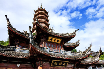 Fototapeta na wymiar It is a Buddhist temple in Jiangnan, China.