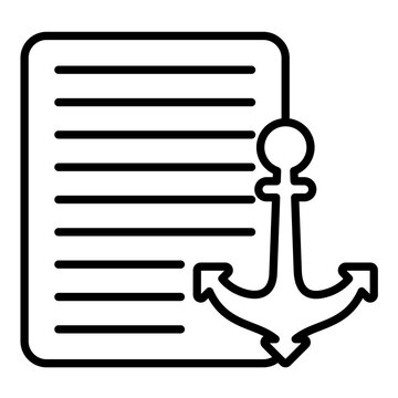 recommend clip art: Anchor Text Line Icon