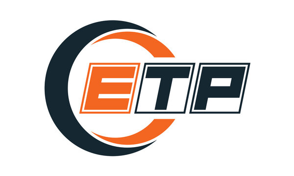 ETP three-letter circle logo design. custom font logo vector template | abstract logo | word mark logo | letter mark logo | business logo | minimalist logo | font logo |
