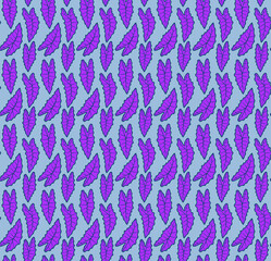Seamless colorful floral pattern of leaves
