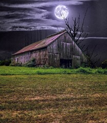 Kentucky Barn at Midnight 
