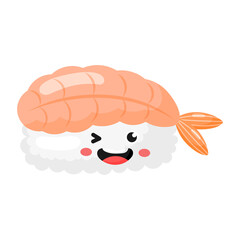 Sushi with shrimp icon.