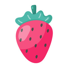 Strawberry fruit icon.
