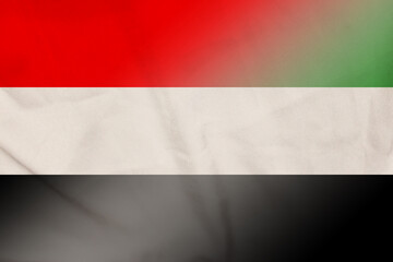 Yemen and UAE political flag international contract ARE YEM