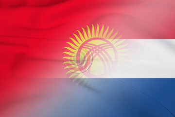 Kyrgyzstan and Paraguay state flag international contract PRY KGZ