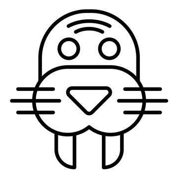 recommend clip art: Walrus Line Icon