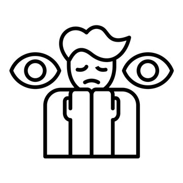 Paranoid Line Icon