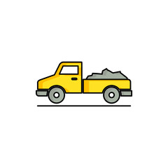 Fototapeta na wymiar pick up truck icon vector illustration.