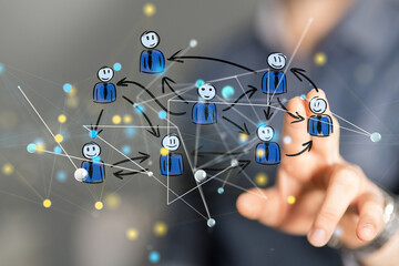 people network structure HR - Human resources management and recruitment