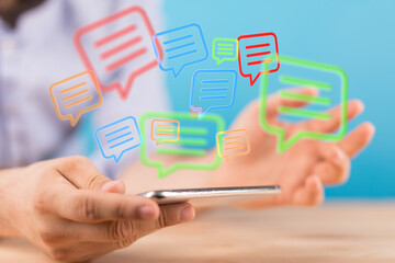 Neural network 3D illustration. Big data and cybersecurity