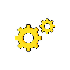 gear, setting icon vector illustration logo template for many purpose. Isolated on white background.