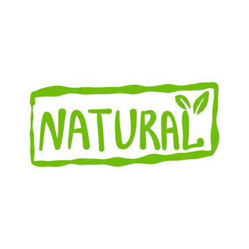 Natural food. Eco organic labels. Bio ecology vegan badge hand drawn. Vector healthy food icon
