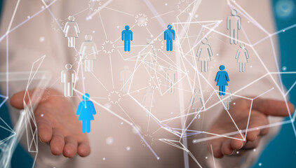 conference Digital Network and data concept 3d