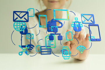 Business intelligence analyst dashboard on virtual