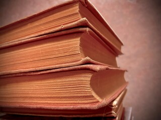 stack of old books