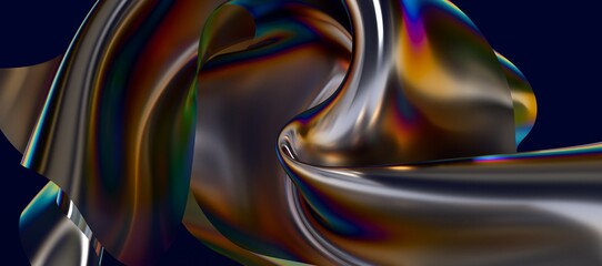 Obraz na płótnie Canvas Colorful flowing liquid thermal waves abstract background