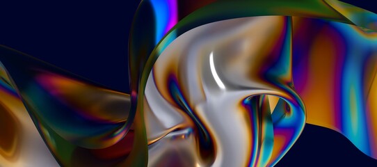 Fototapeta na wymiar Abstract line fluid colors backgrounds. Trendy Vibrant Fluid Colors. 3d render