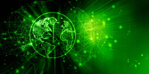 2d illustration world map abstract background