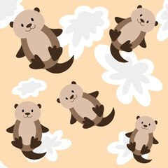Otter Pattern Kawaii