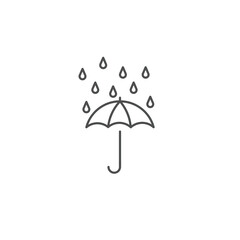 Umbrella and rain drops icons. Vector illustration