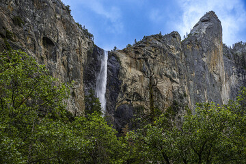 Bridal Veil Falls in Yosemite National Park, California