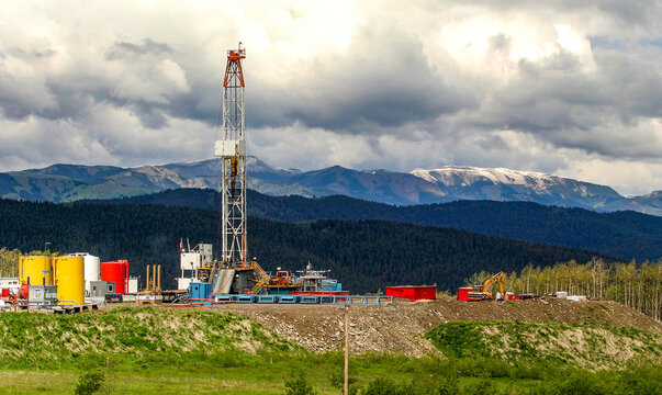 Oil and gas drilling near Calgary, Canada