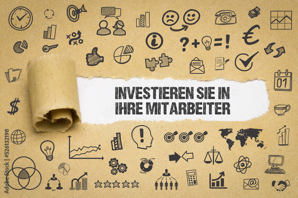 Wall mural investieren sie in ihre mitarbeiter