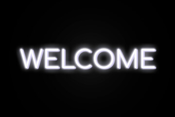 Welcome neon banner.