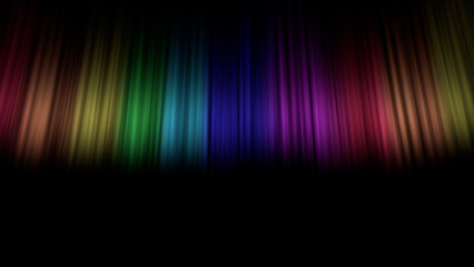 Aurora Borealis sky rainbow space night 3D illustration.