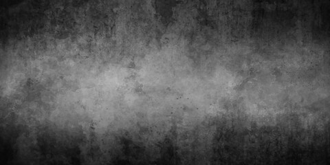Fototapeta premium dark gray concrete wall landscape background. grunge background texture for banner. Vintage backdrop retro background design and pattern texture. Abstract old gray concrete wall grungy background. 
