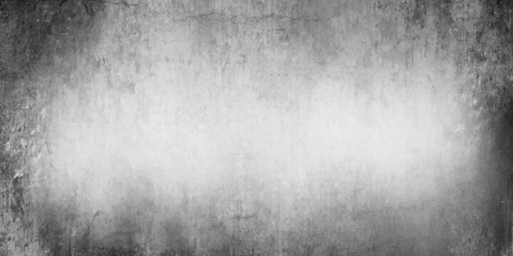 dark gray concrete wall landscape background. grunge background texture for banner. Vintage backdrop retro background design and pattern texture. Abstract old gray concrete wall grungy background. 