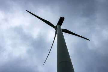 wind turbine against blue sky