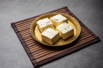 Kharvas or Cheek, Chik, Bari, Pis or Junnu is a sweet dairy product made from bovine colostrum