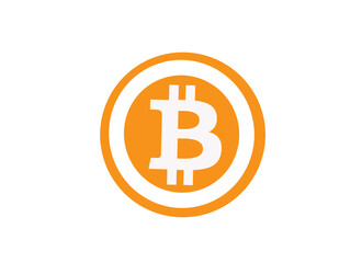 Blockchain BTC  Bitcoin logo stock illustration