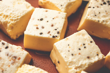 Kharvas or Cheek, Chik, Bari, Pis or Junnu is a sweet dairy product made from bovine colostrum