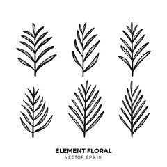 Obraz premium floral element vector collection