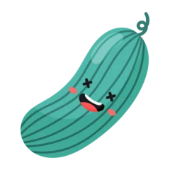 Deurstickers Cucumber icon. © Sathaporn