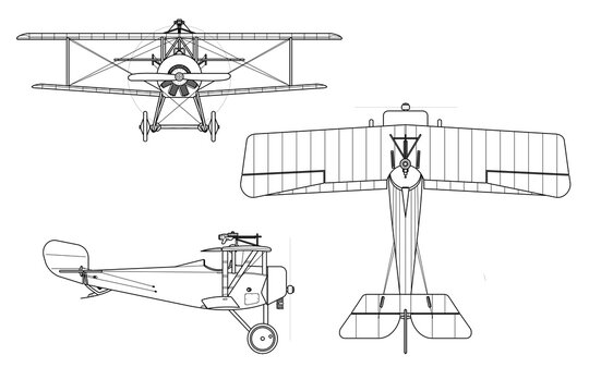 Avi&oacute;n biplano de la primera guerra mundial Nieuport 16