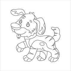 Obraz premium dog coloring page and animal outline design for those who love puppy