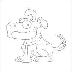 dog coloring page and animal outline design for those who love puppy